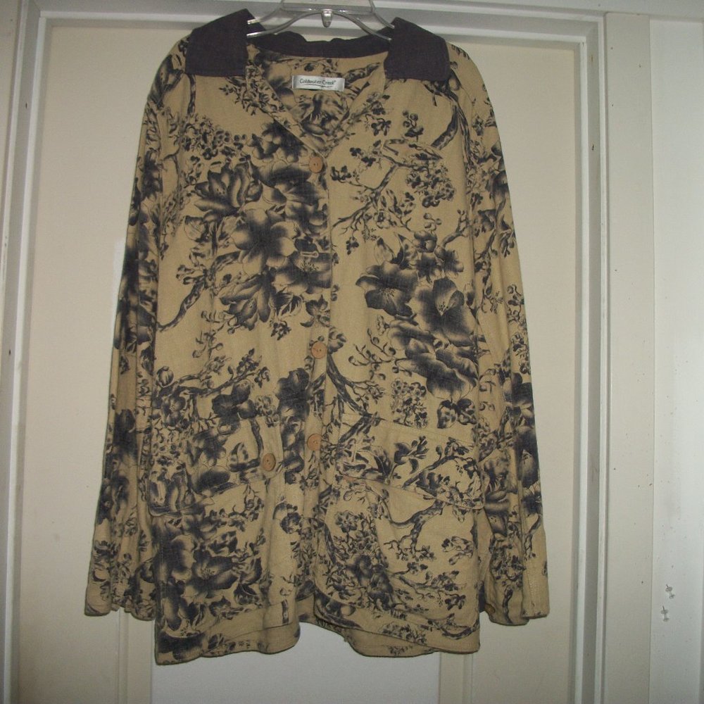 PAST ROMANCE COLDWATER CREEK DOES EDWARDIAN JACKET X LG
